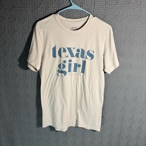 Tumbleweed Texstyles T-Shirt Women’s Size Medium Texas Girl Cream